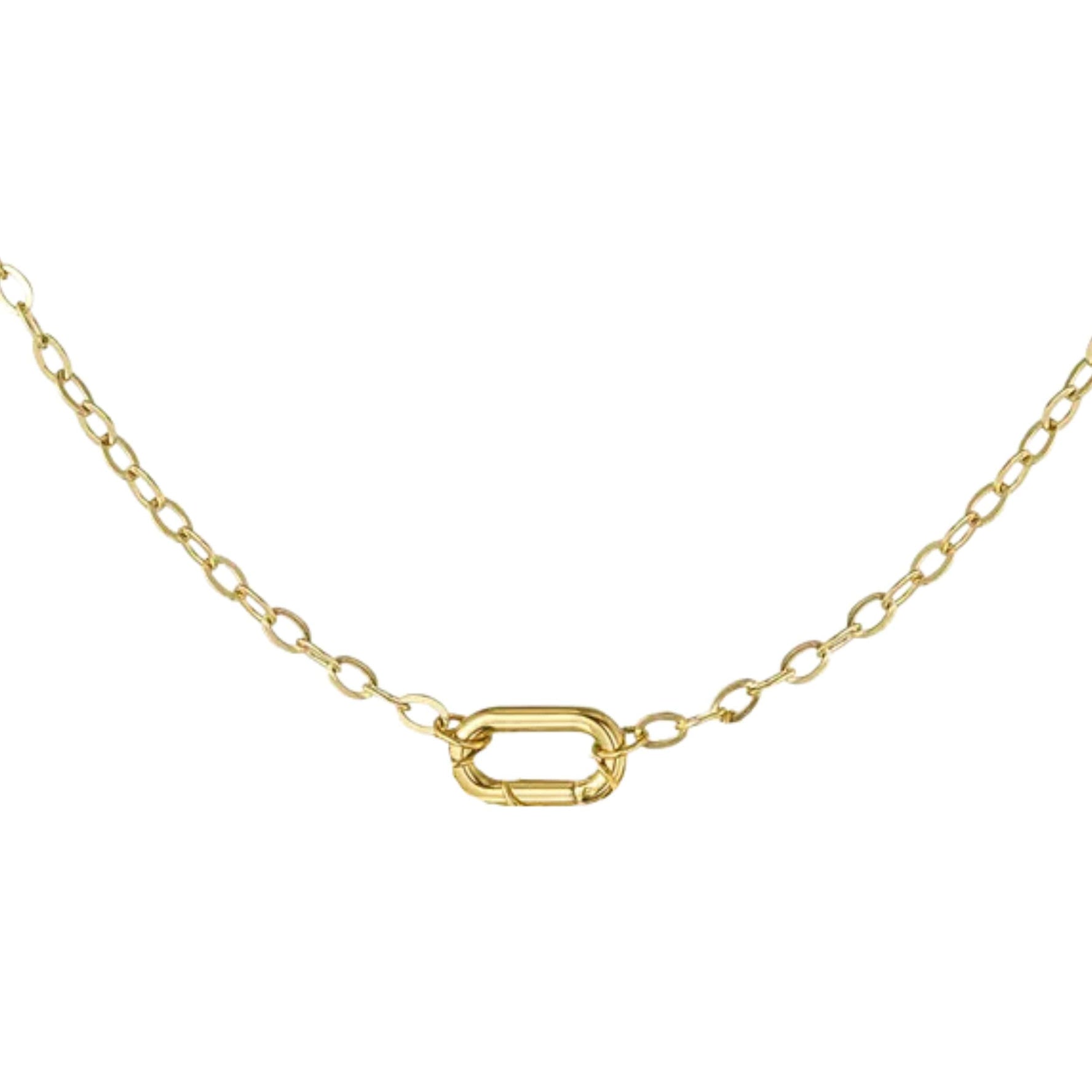 Chained necklace with oval clasp | Design your own