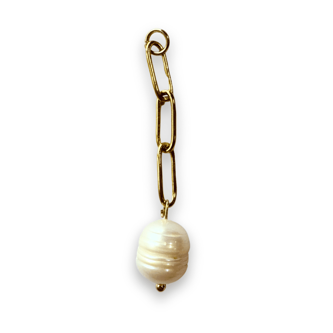 Single pearl with chain gold M