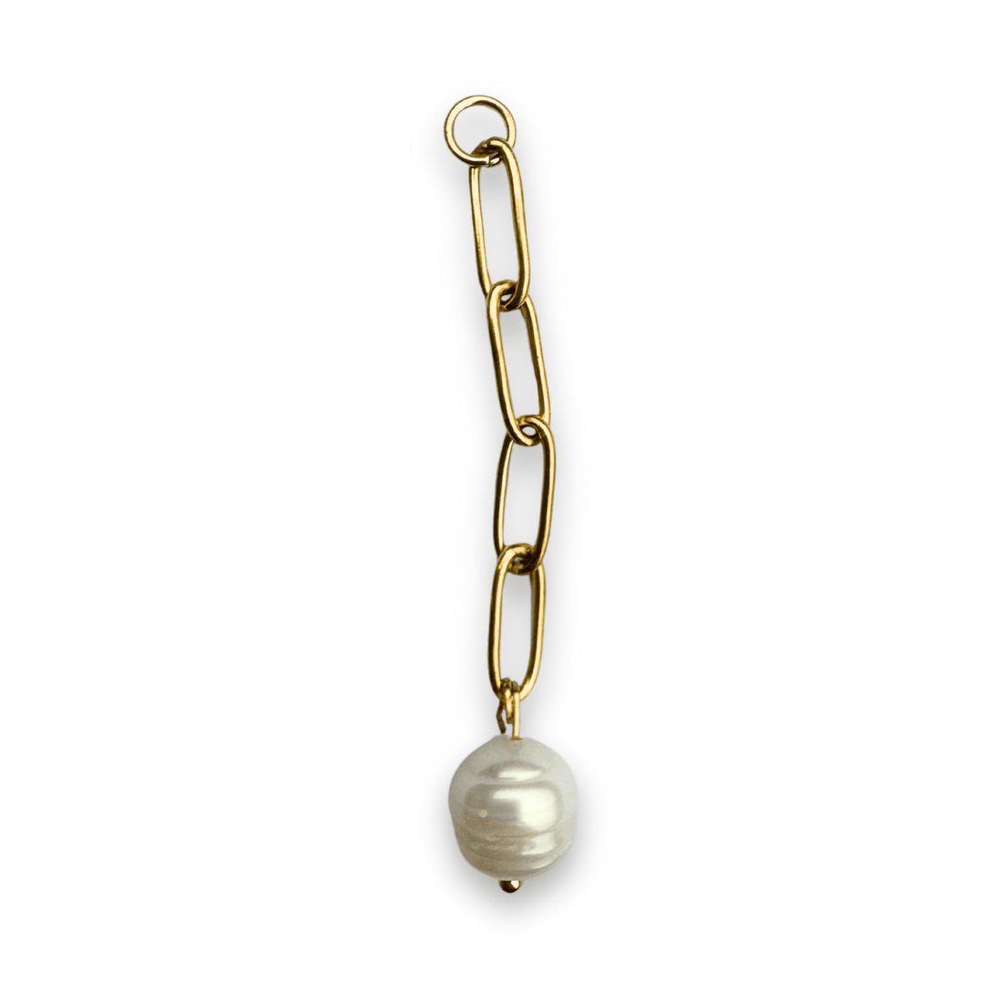 Single pearl with chain gold XL