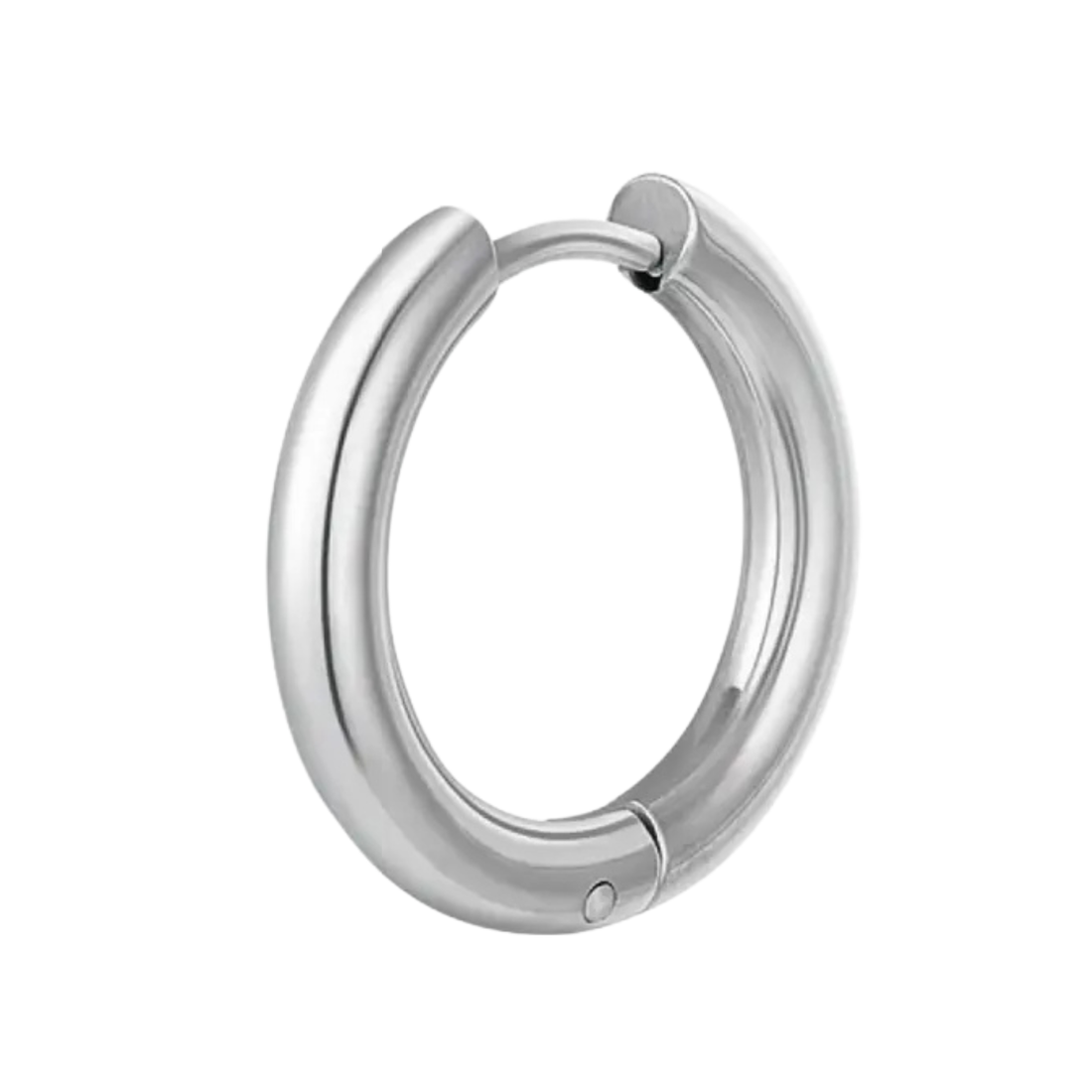 Earring stainless steel XL silver (1 piece) | Design your own