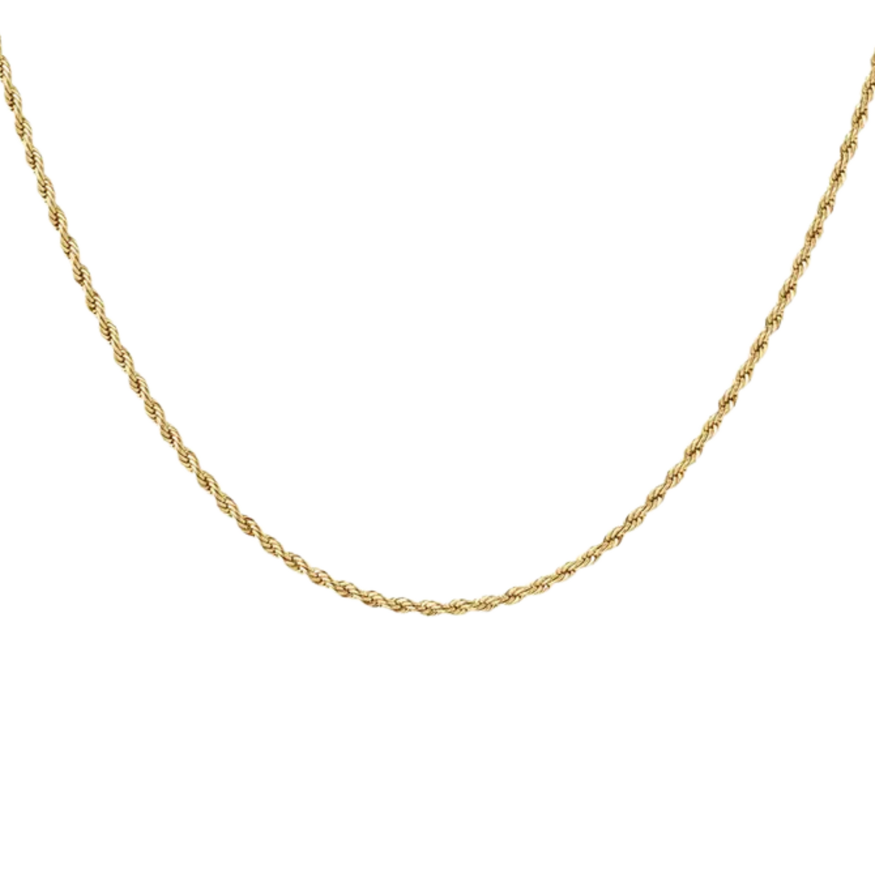 Twisted necklace stainless steel gold | Design your own